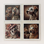 Vintage Glamour Dogs Square Puzzle 676 pcs<br><div class="desc">Add charm, humor, and a touch of elegance to your puzzle time with this delightful Vintage Glamour Dogs Puzzle! Featuring four regal dogs dressed in ornate vintage attire and dripping in pearls, tiaras, and floral accessories, this square puzzle is perfect for dog lovers, art enthusiasts, and those who appreciate quirky,...</div>