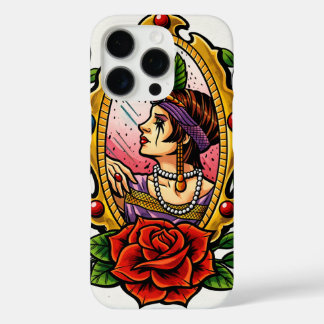 Vintage Glamour – Frau der 1920er Jahre im Spiegel iPhone 16 Pro Hülle