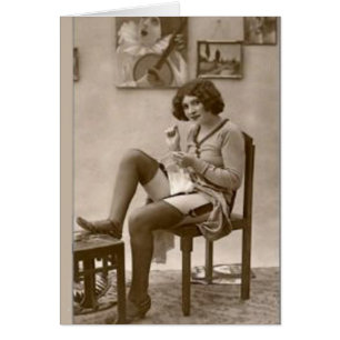 Vintage Glamour Girl Card