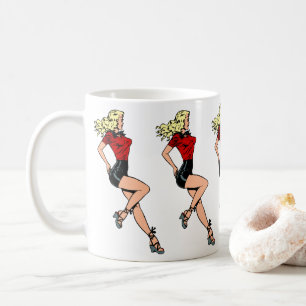 Vintage-Glamour-Girl von nebenan, blonde Bombshell Tasse