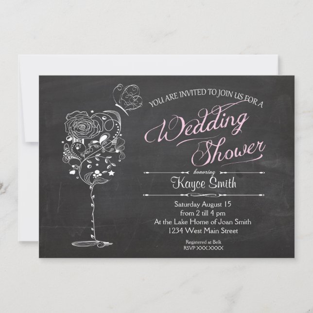 Vintage Glasbläserdusche INvitation Einladung (Vorderseite)