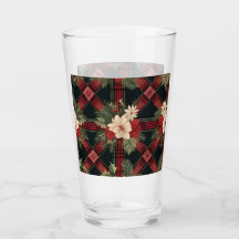 Vintage Glasflasche mit Kariertem Muster