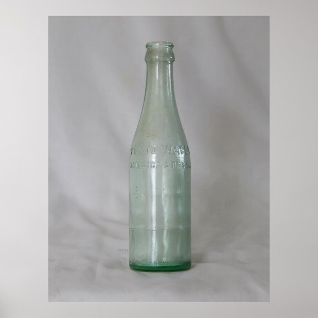 Vintage Glasflasche Poster (Vorne)