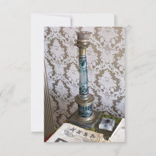 Vintage Glaskerzenhalterung Ankündigung