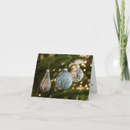 Vintage Glasschmuck Weihnachtskarte Feiertagskarte
