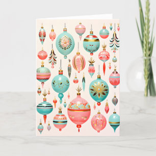 Vintage Glasverzierungen Urlaub Feiertagskarte