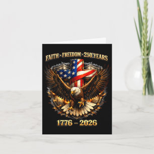 Vintage-Glaube Freiheit 250 Jahre 1776-2026 Karte