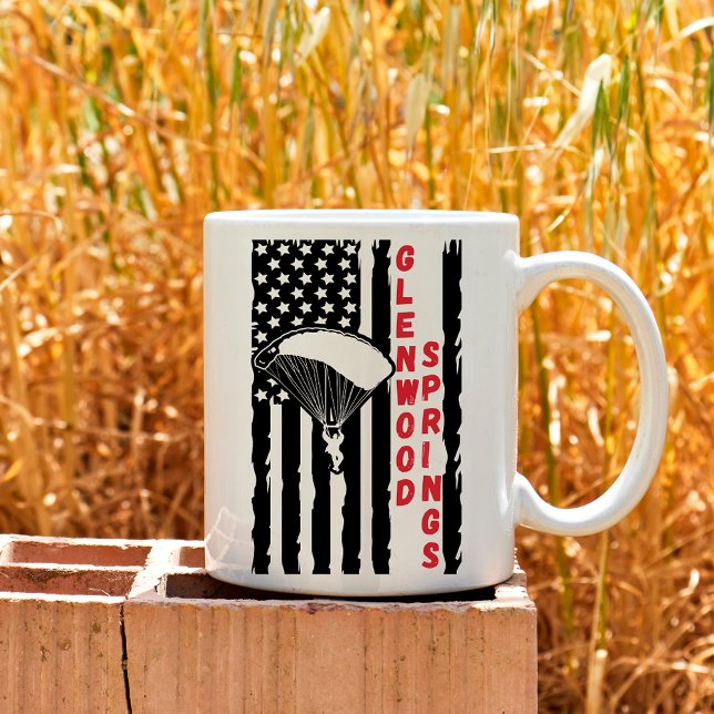 Vintage Glenwood Springs Gleitschirmfliegen Fallsc Kaffeetasse (Von Creator hochgeladen)