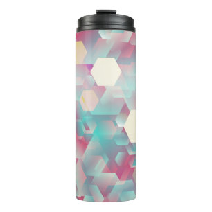 Vintage Glittering Confetti Hintergrund. Thermosbecher