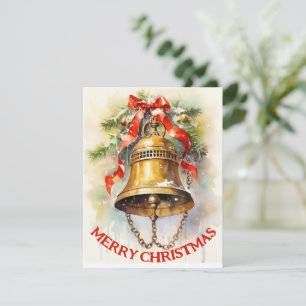 Vintage Glocke - Weihnachtskarte Feiertagskarte
