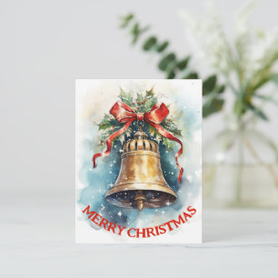 Vintage Glocke - Weihnachtskarte Feiertagskarte