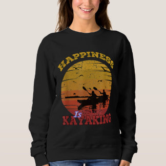 Vintage-Glück ist lustiges Weihnachts-Kajakfahren Sweatshirt