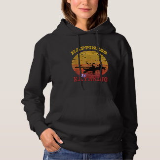 Vintage-Glück ist witziges Weihnachts-Kajakfahren Hoodie