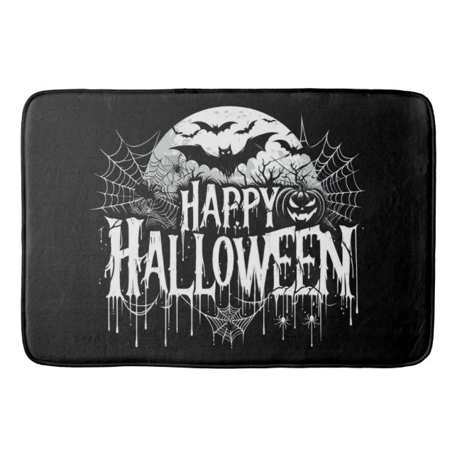 Vintage glückliche Halloween-Kunst Badematte (Vorderseite)