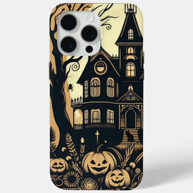 Vintage glückliche Halloween-Kunst Case-Mate iPhone Hülle (Rückseite)