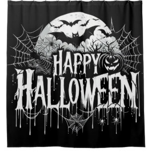 Vintage glückliche Halloween-Kunst Duschvorhang