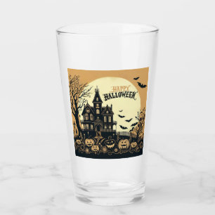 Vintage glückliche Halloween-Kunst Glas