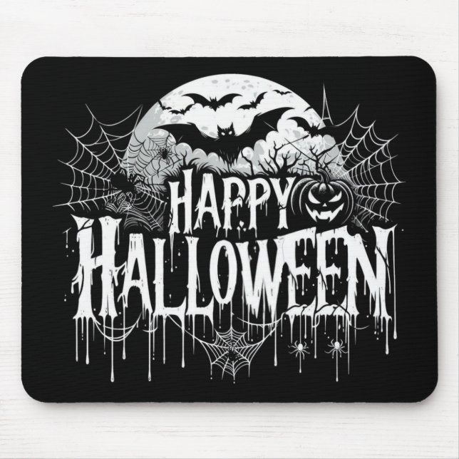 Vintage glückliche Halloween-Kunst Mousepad (Vorne)