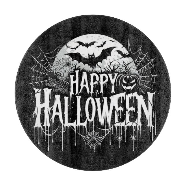 Vintage glückliche Halloween-Kunst Schneidebrett (Vorderseite)