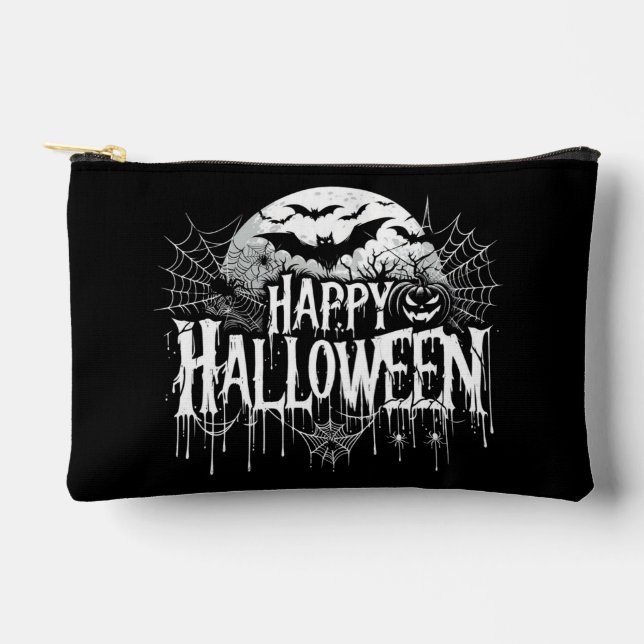 Vintage glückliche Halloween-Kunst Zubehörtasche (Vorderseite)