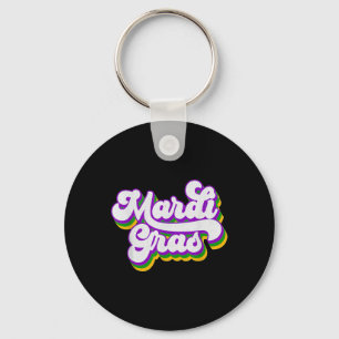 Vintage glückliche Mardi Gras Perlen Maskerade Kos Schlüsselanhänger