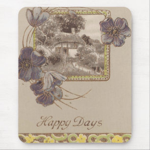 Vintage glückliche Tage Mousepad
