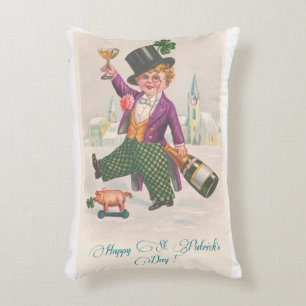 Vintage Glücklicher St. Patricks Tag Shamrock Cham Zierkissen