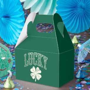 Vintage Glücksklee St. Patricks Tag Geschenkschachtel