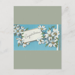 Vintage Glückwünsche mit Hartriegel Postkarte