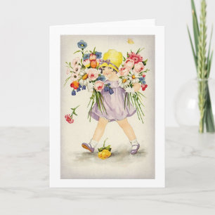 Vintage Glückwünsche und beste Wunschkarte Karte