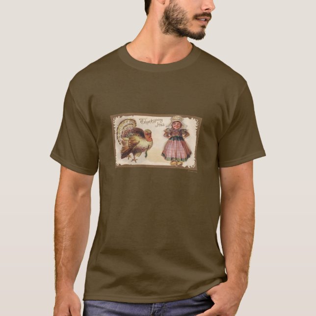Vintage Glückwunschfreude, Pilgrim Brown T-Shirt (Vorderseite)