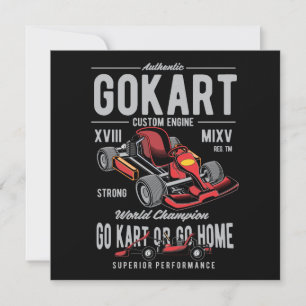 Vintage-Go-Kart-Renn-Logo Karte