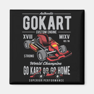 Vintage-Go-Kart-Renn-Logo Magnet