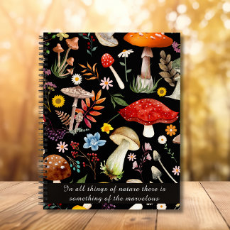 Vintage Goblincore-Wald-Pilz-Wald Notizbuch