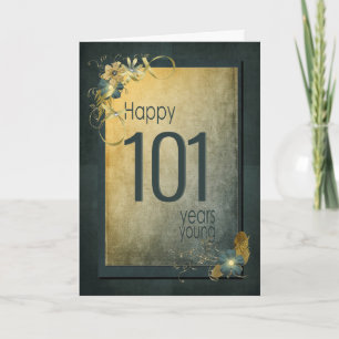 Vintage Gold 101. Geburtstagskarte Karte