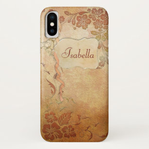 Vintage Gold Blumen Personalized Case-Mate iPhone Hülle