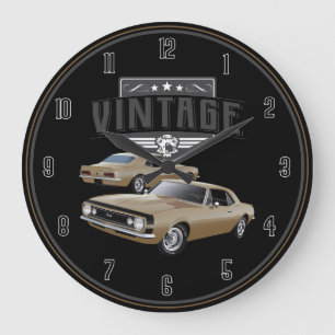 Vintage Gold Camaro Large Clock Große Wanduhr