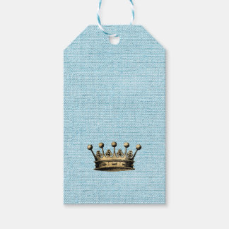 Vintage Gold Crown Royal Pattern Wintergreen Geschenkanhänger