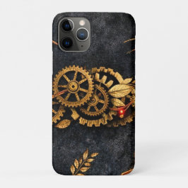 Vintage Gold Gears & Red Neon Mythic Cyberpunk Case-Mate iPhone Hülle