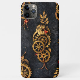 Vintage Gold Gears & Red Neon Mythic Cyberpunk Case-Mate iPhone Hülle