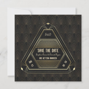 Vintage Gold Great Gatsby Hochzeit Save The Date