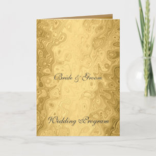 Vintage-Gold Hochzeitsprogramm Programm