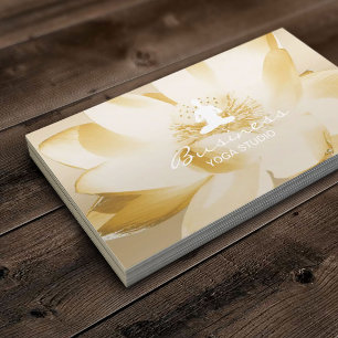 Vintage Gold Lotus Yoga & Meditation Visitenkarte