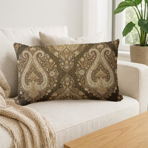 Vintage Gold Luxus-Paisley-Persisch Klassisch Verz Lendenkissen