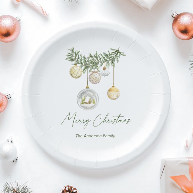 Vintage Gold Ornament Christmas  Pappteller (Von Creator hochgeladen)