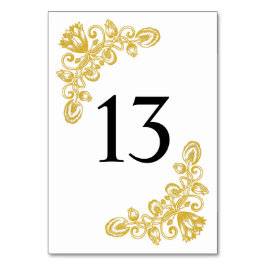 Vintage Gold-Tabelle 13 Tischnummer