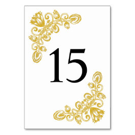 Vintage Gold-Tabelle 15 Tischnummer