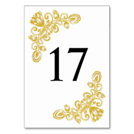 Vintage Gold-Tabelle 17 Tischnummer