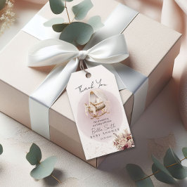 Vintage Gold Wiege Baby Shower Dankeschön-Geschenk Geschenkanhänger