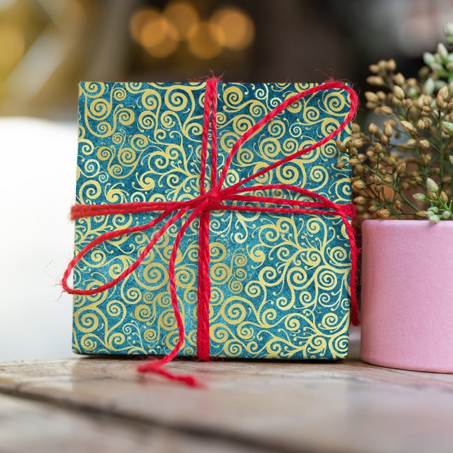 Vintage Gold Wirbel Muster Luxury Boho Klasse Seidenpapier (Von Creator hochgeladen)